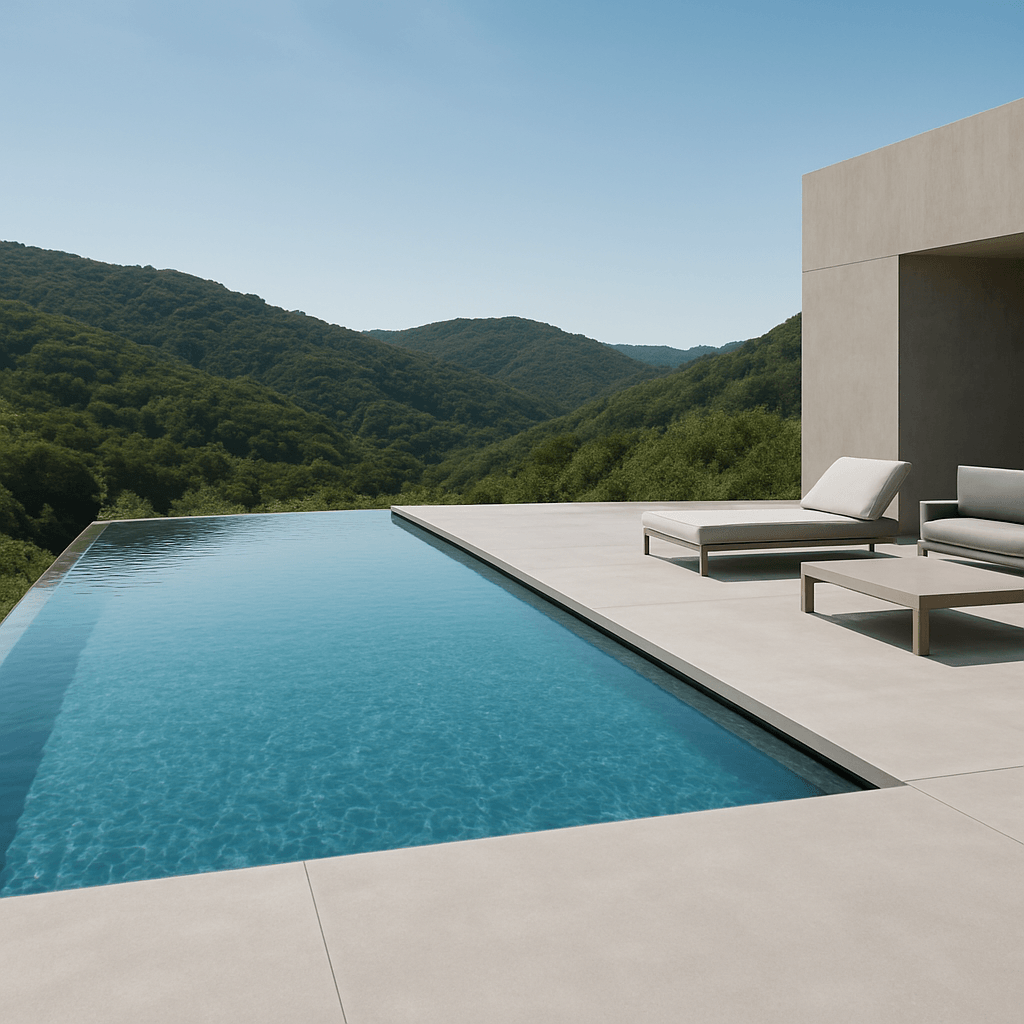 Edelstahl-Infinity-Pool